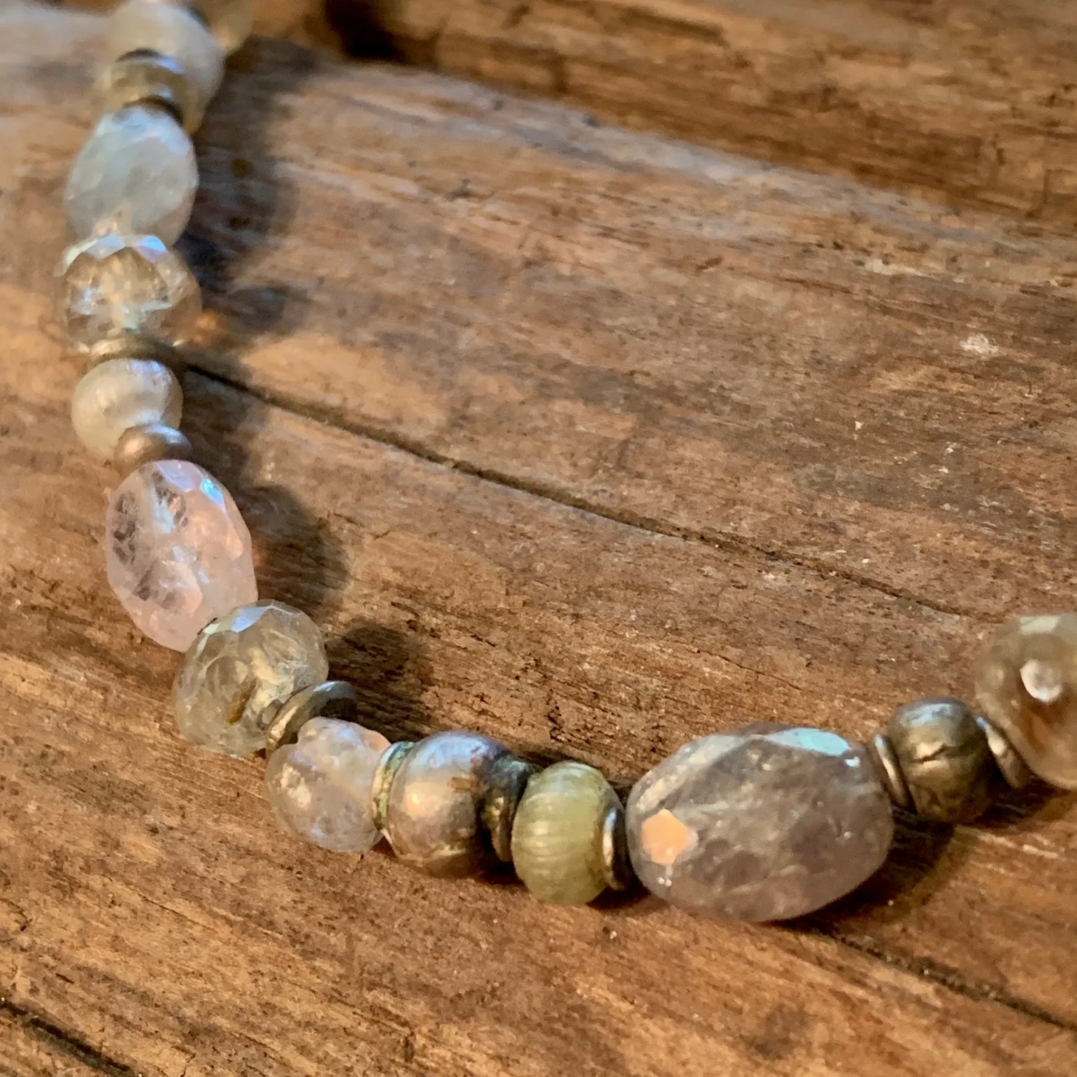 Sapphire & Ancient Glass Bracelet by Ruth