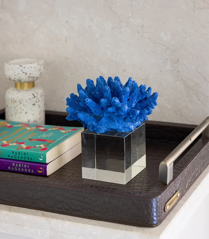 Sea Shell Coral Sculpture - Blue