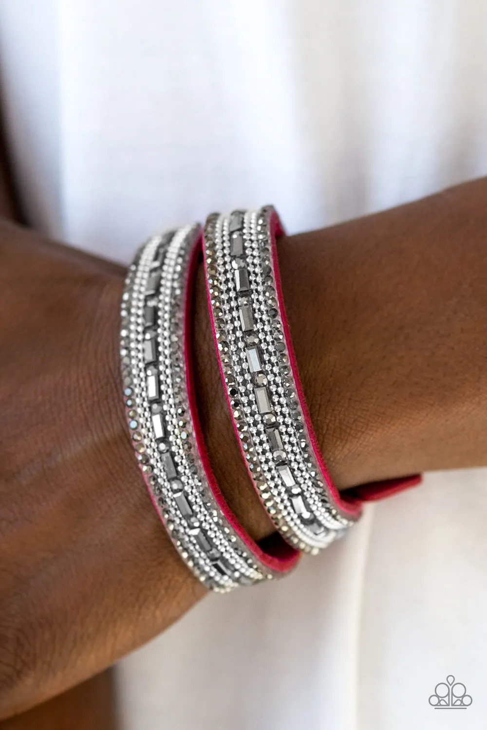 Shimmer and Sass - Pink Bracelet - Paparazzi Accessories