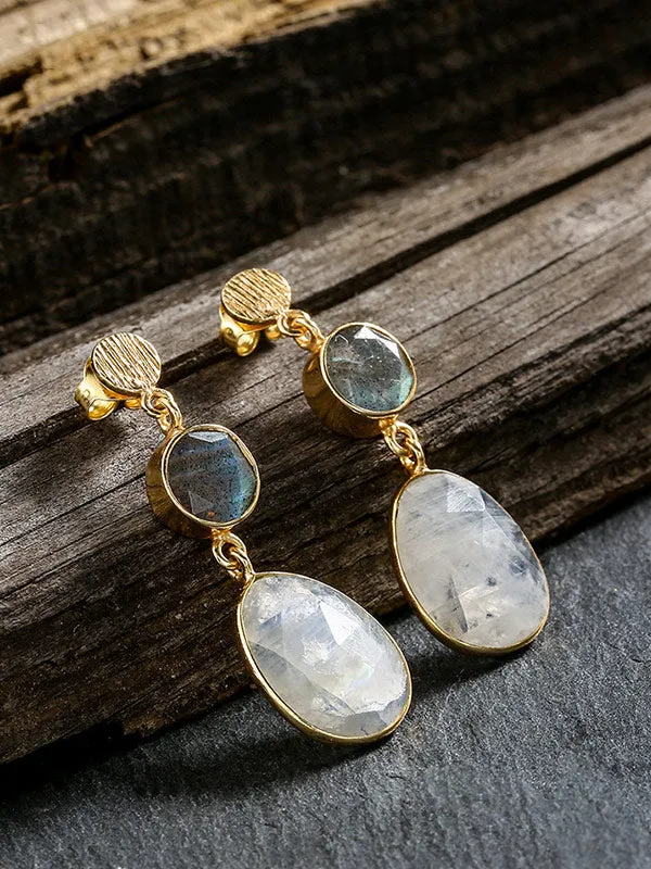 Shining Labradorite Earrings
