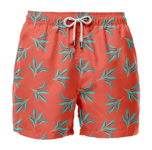Short Folhas Coral