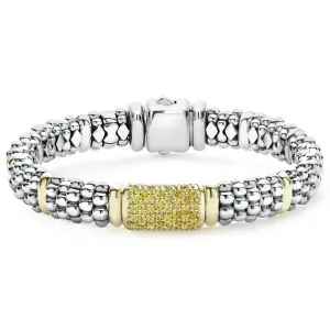 Signature Caviar Yellow Sapphire Caviar Bracelet | 9mm