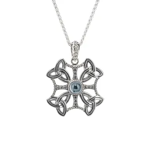 Silver Aphrodite Pendant - Sky Blue Topaz