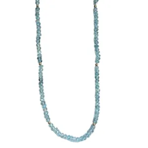 Sky Blue Topaz Beaded Necklace