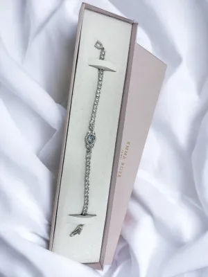 Small Delicate Light Blue Sapphire Bracelet