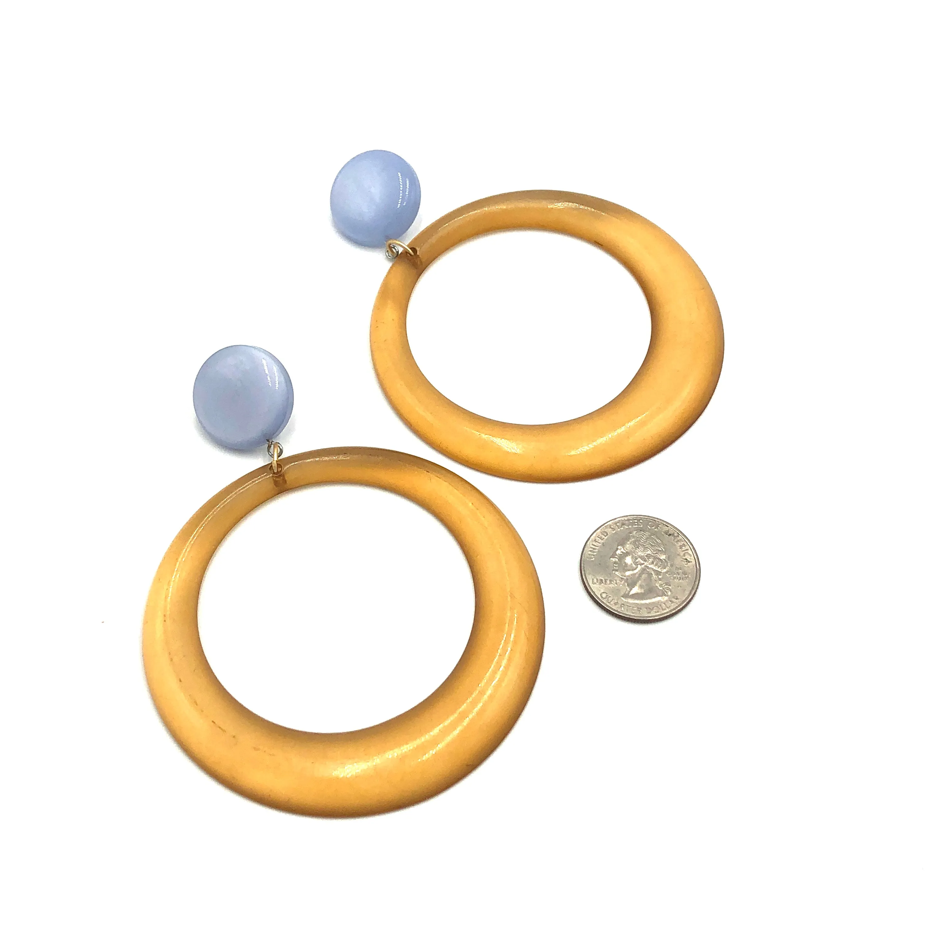 Smoke & Blue Moonglow Iris Earrings