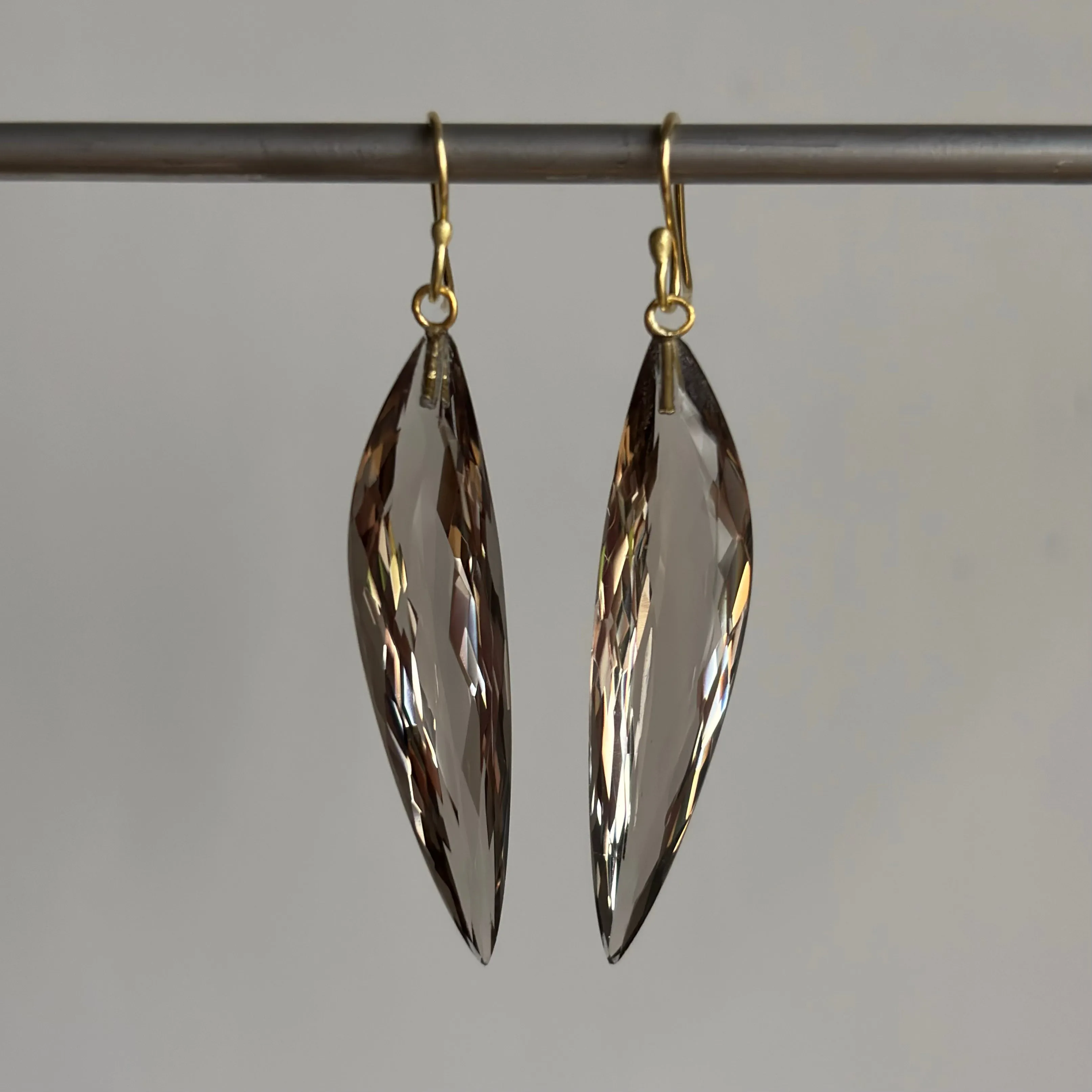 Smoky Topaz Brancusi Earrings