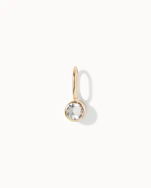 Solid Gold Moonstone June Birthstone Charm