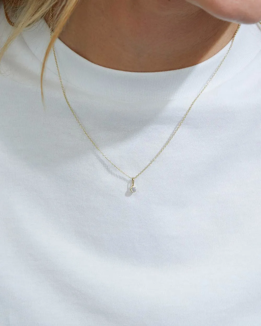 Solid Gold Moonstone June Birthstone Charm