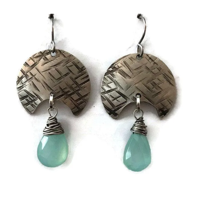 Sterling Silver and Gemstone Earrings E233 by Joanna Craft Jewelry Design