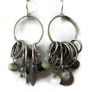Sterling Silver Earrings with Gemstones E225 by Joanna Craft Jewelry Design