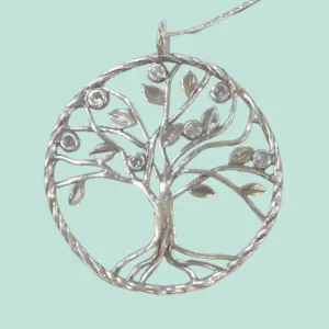 Sterling silver necklace for woman from Israel. Tree of Life Necklace.