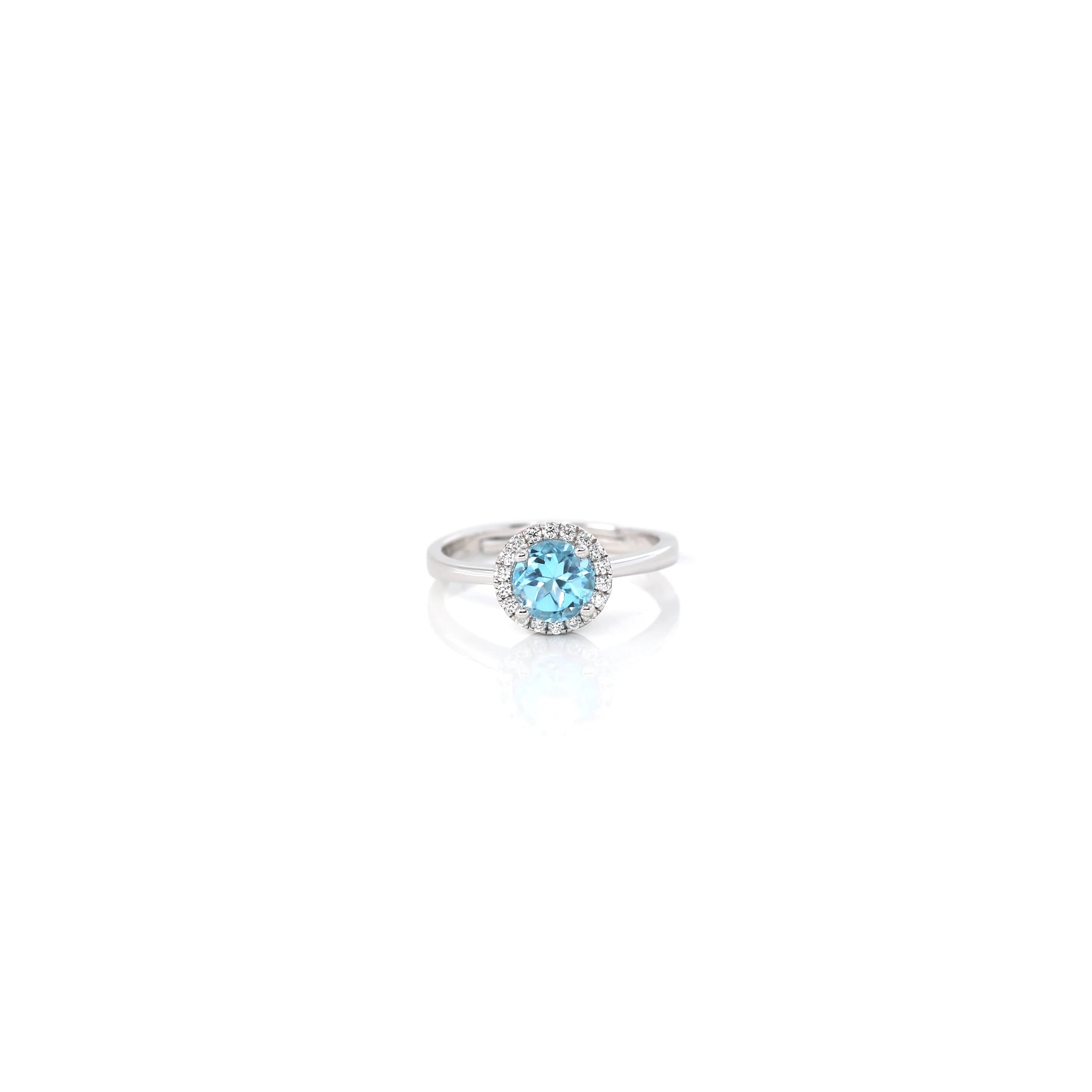 Sterling Silver Round Swiss Blue Topaz, Amethyst, & Garnet Rings