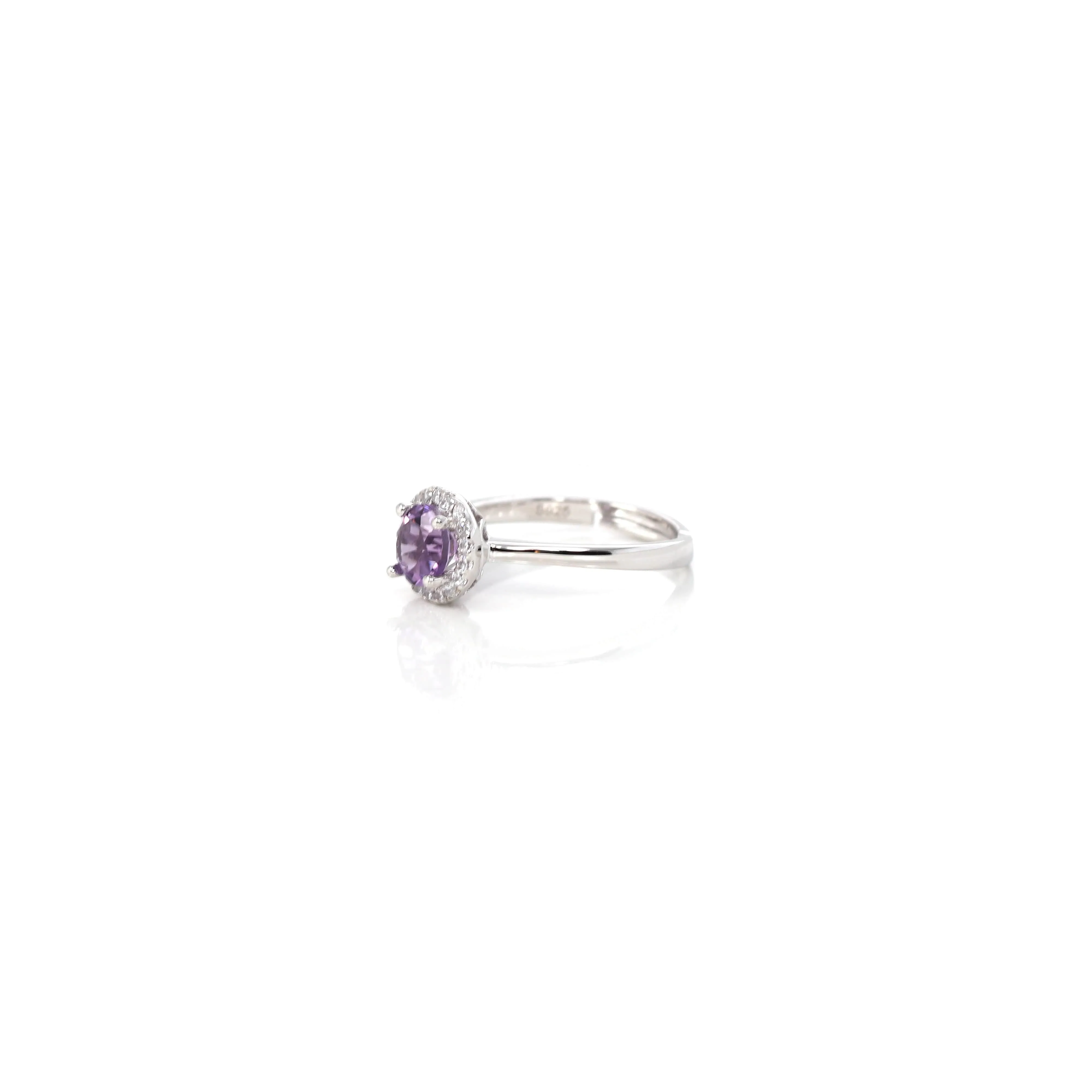 Sterling Silver Round Swiss Blue Topaz, Amethyst, & Garnet Rings