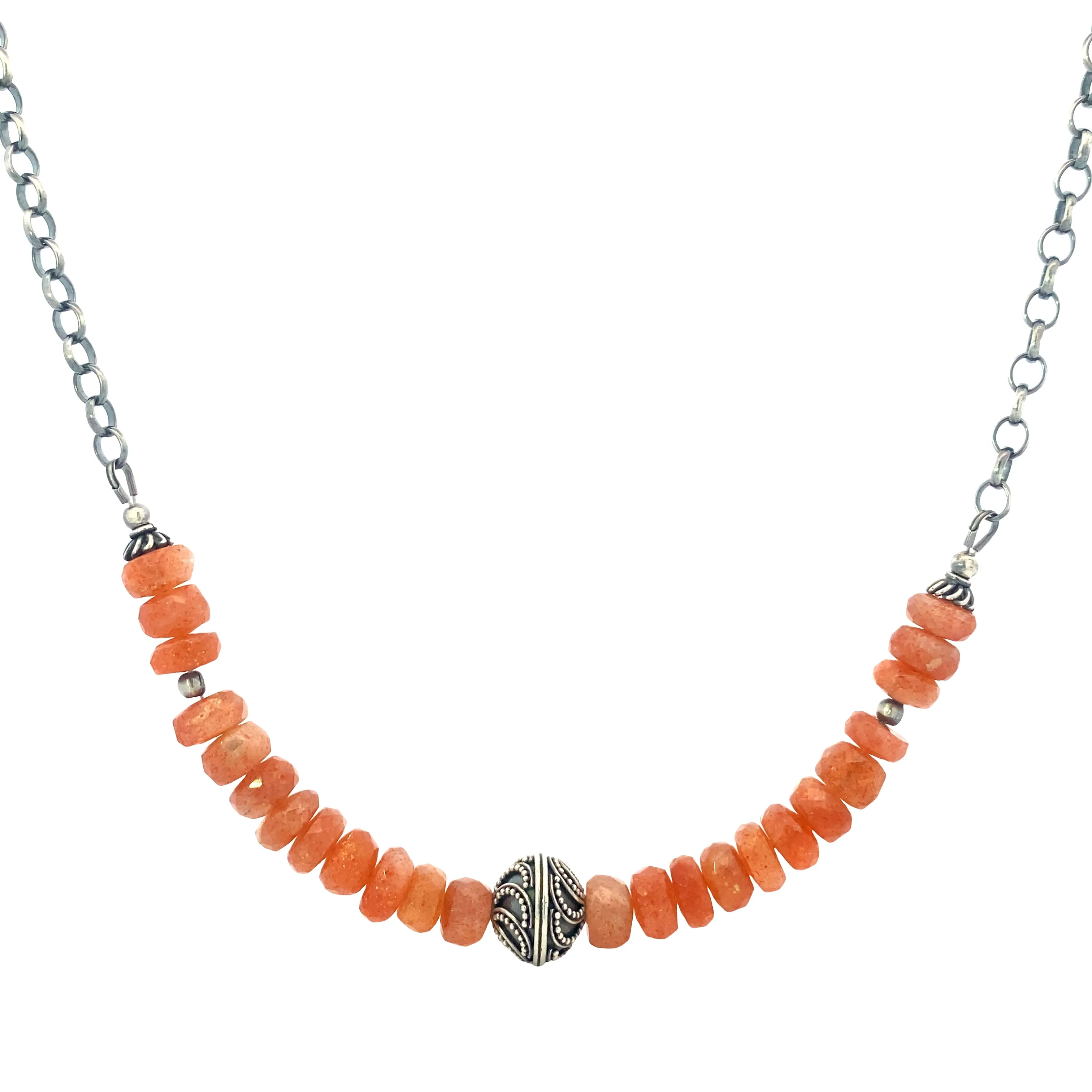 Sterling Silver Sunstone Necklace