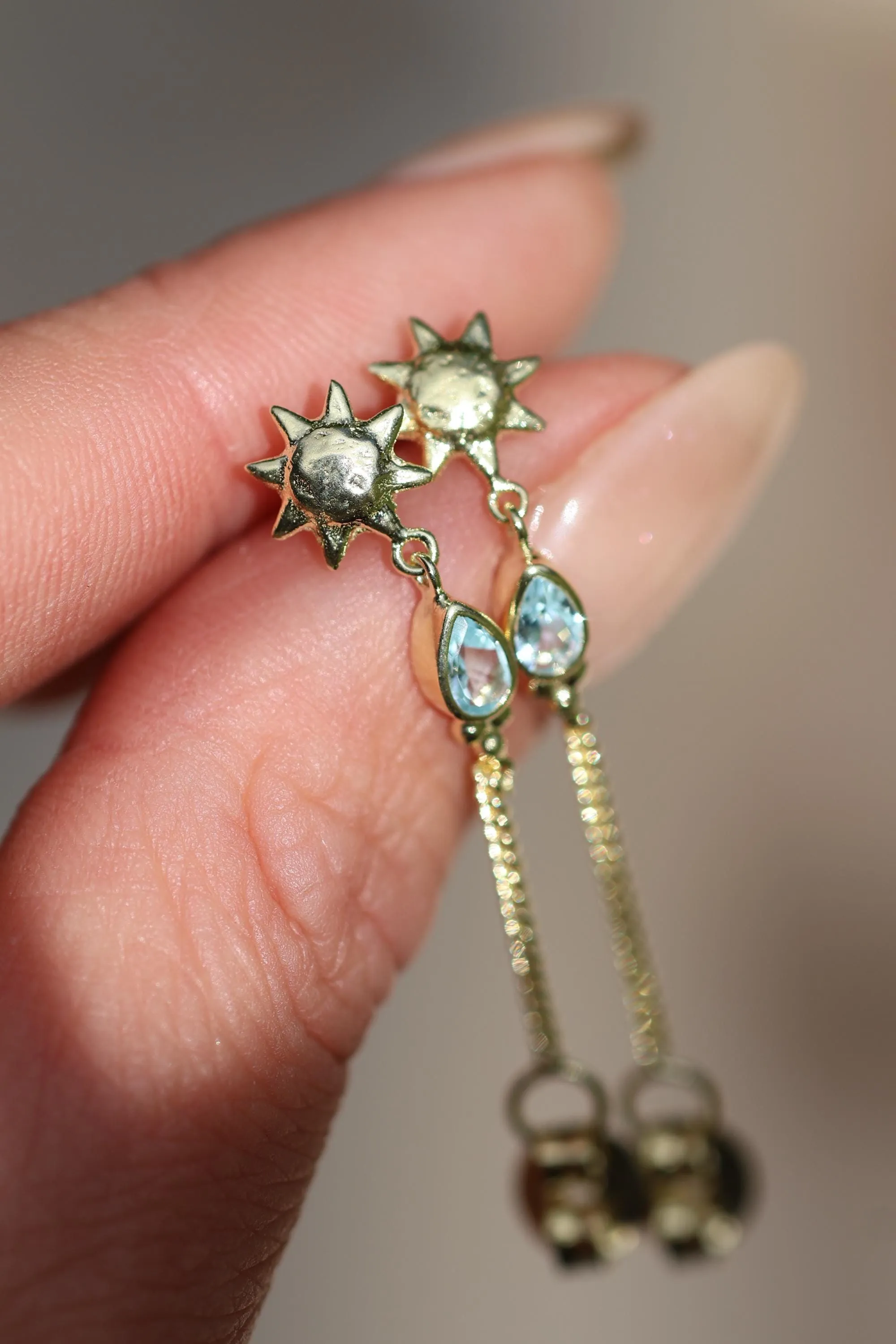 Sun Lover Blue Topaz Studs