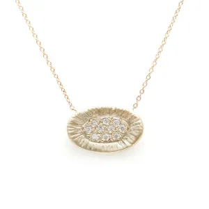 Sunburst necklace-white diamond