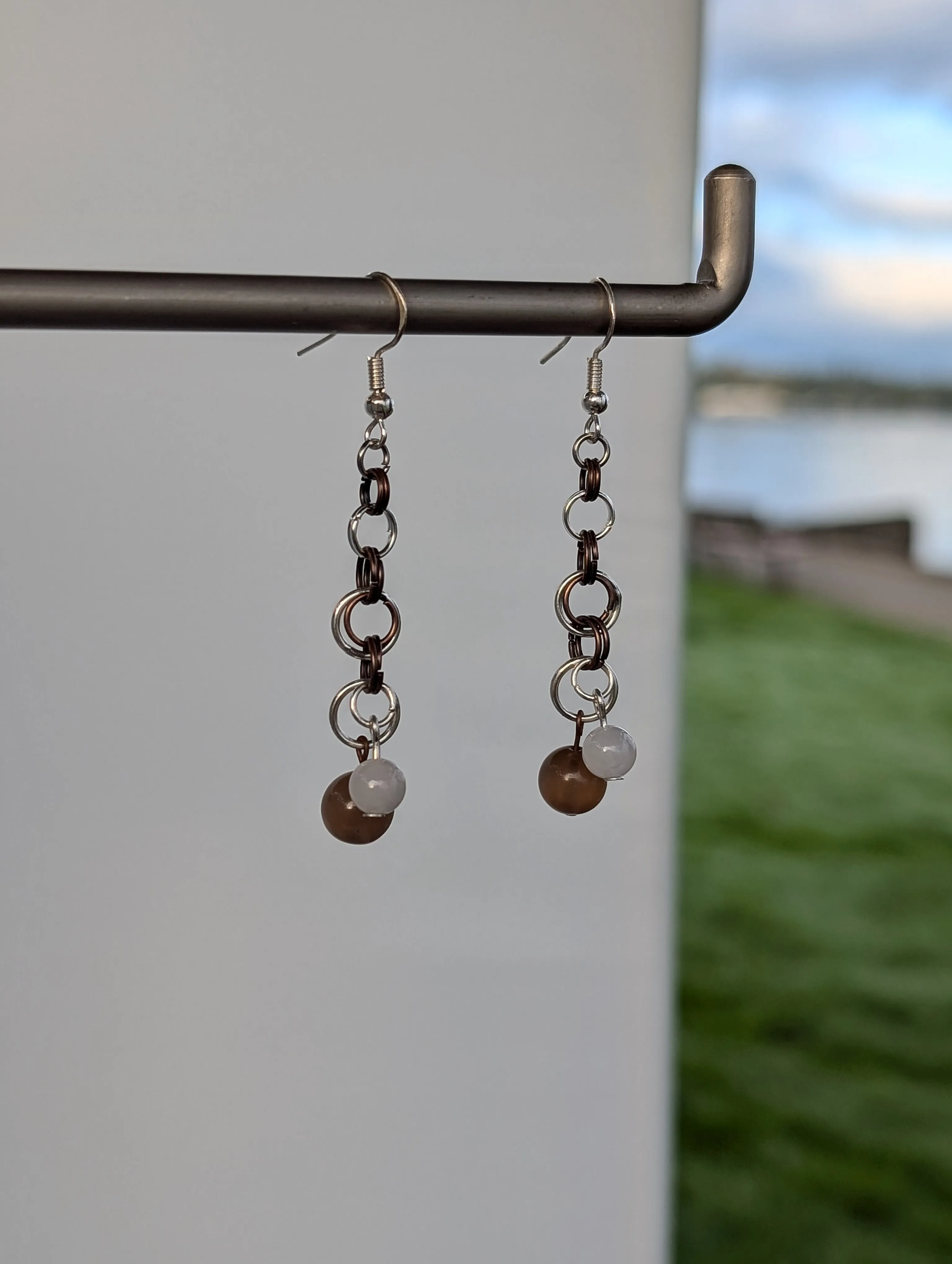 Sunstone & Moonstone - Earrings