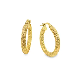 Textured Sparkle Hoop Earrings