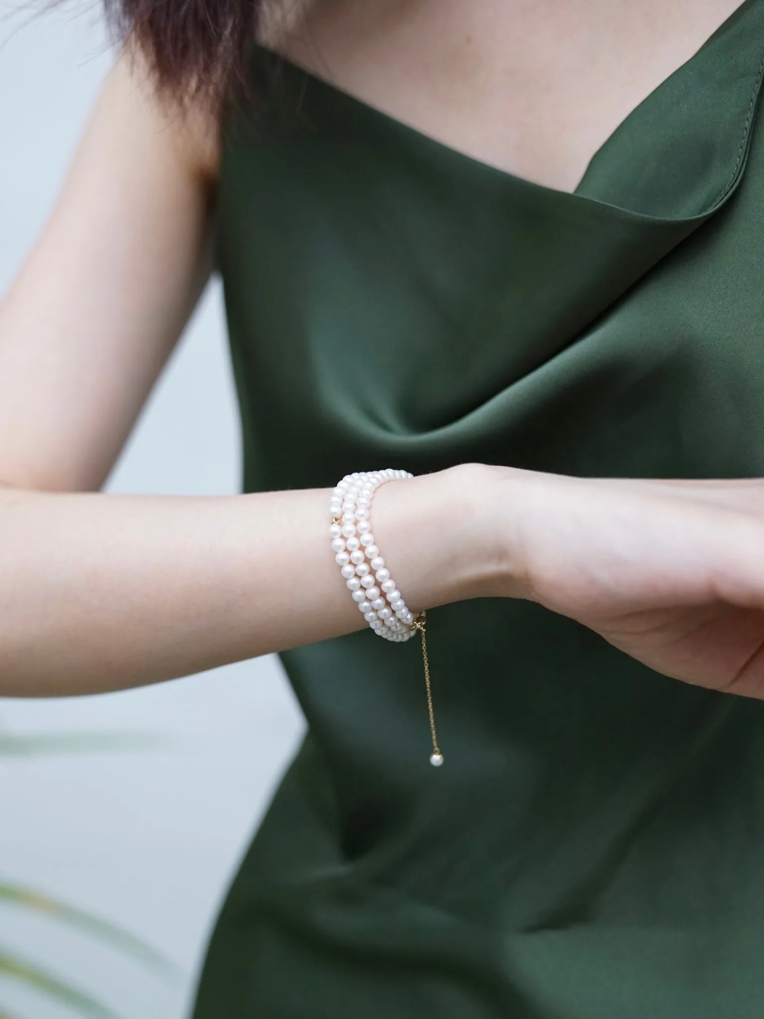 THIALH - 18K Yellow Gold Pearl Necklace