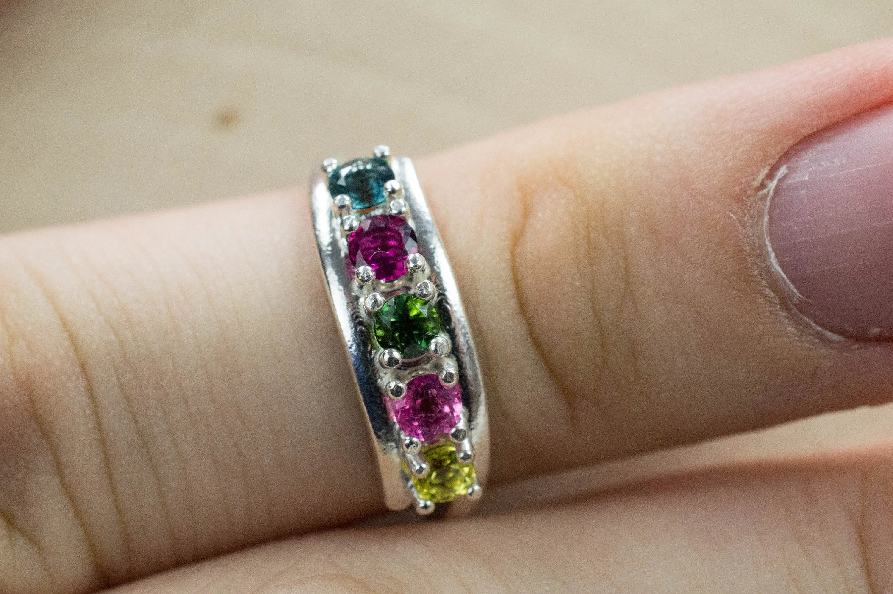 Tourmaline Ring, Genuine Untreated Tourmaline