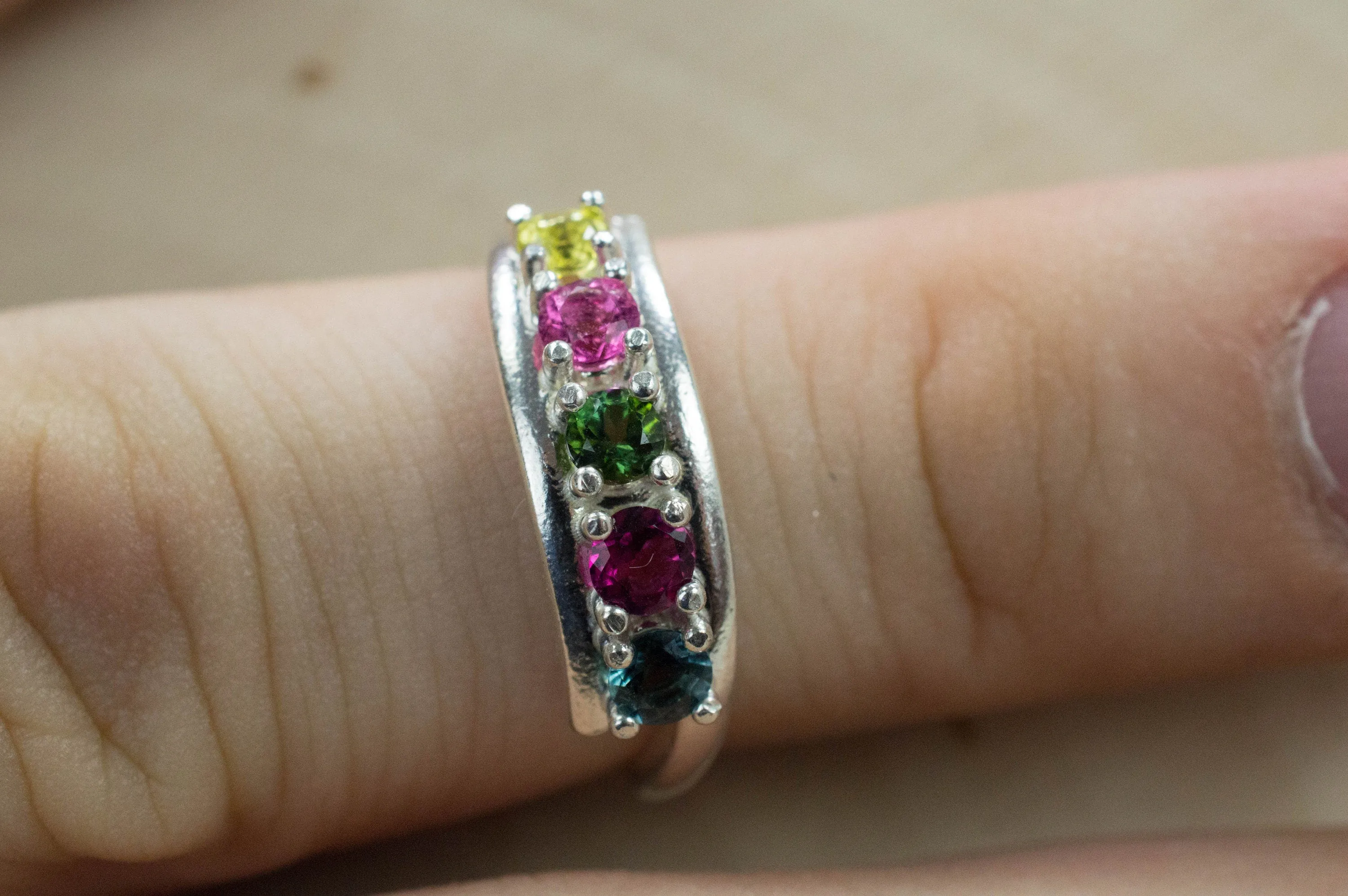 Tourmaline Ring, Genuine Untreated Tourmaline