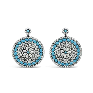 Turquoise & Mother of Pearl Dangle Earrings