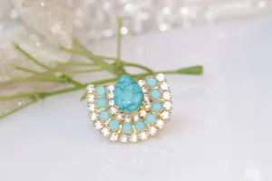 TURQUOISE BOHO RING