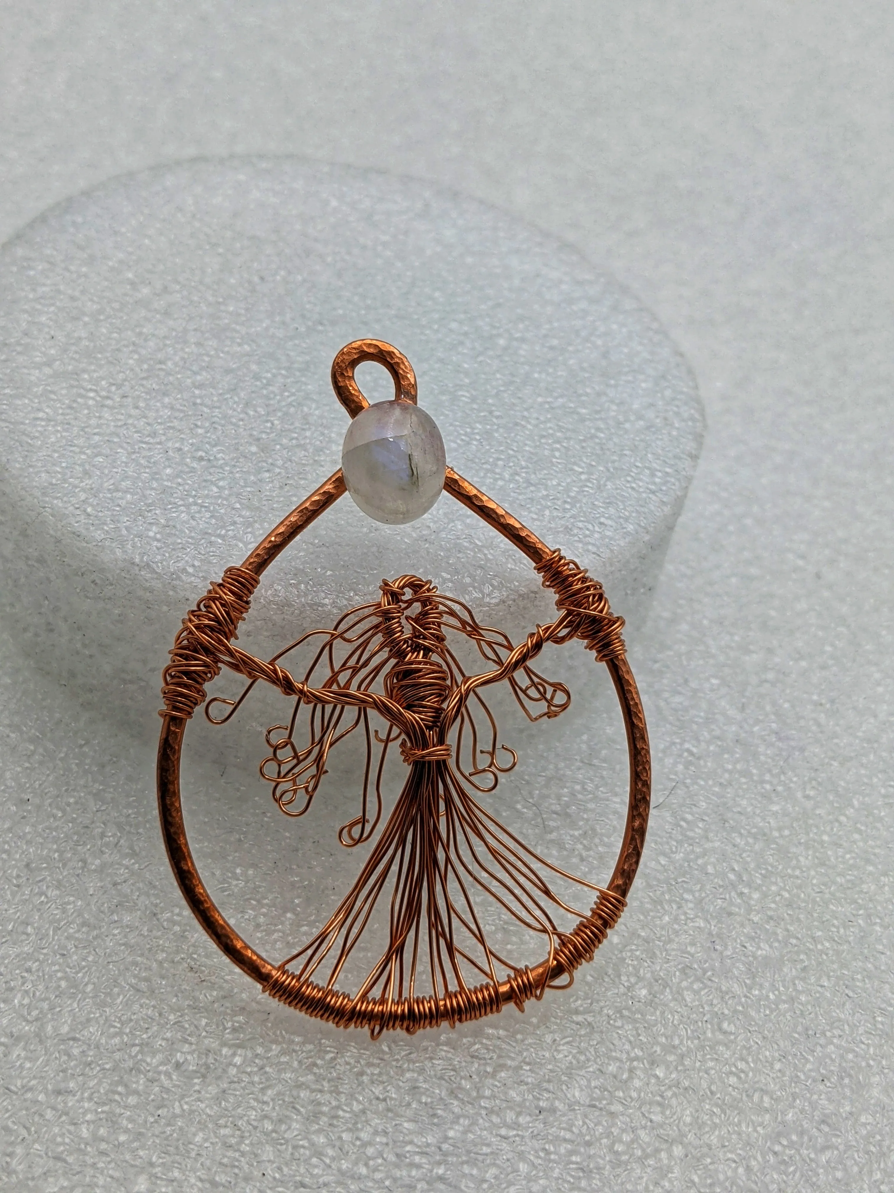 Under the Moon Goddess & Moonstone Pendant - Raven Stone