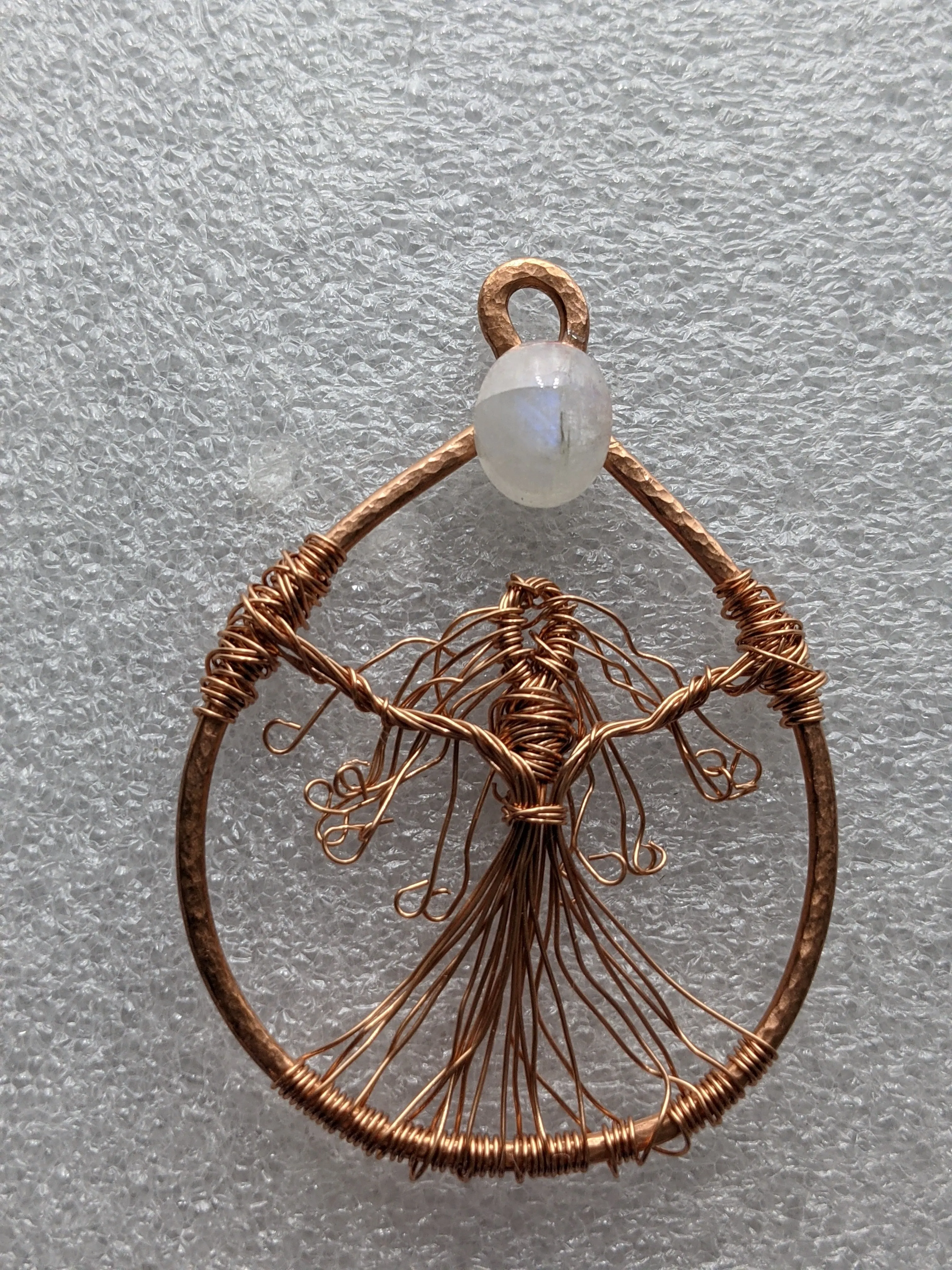 Under the Moon Goddess & Moonstone Pendant - Raven Stone