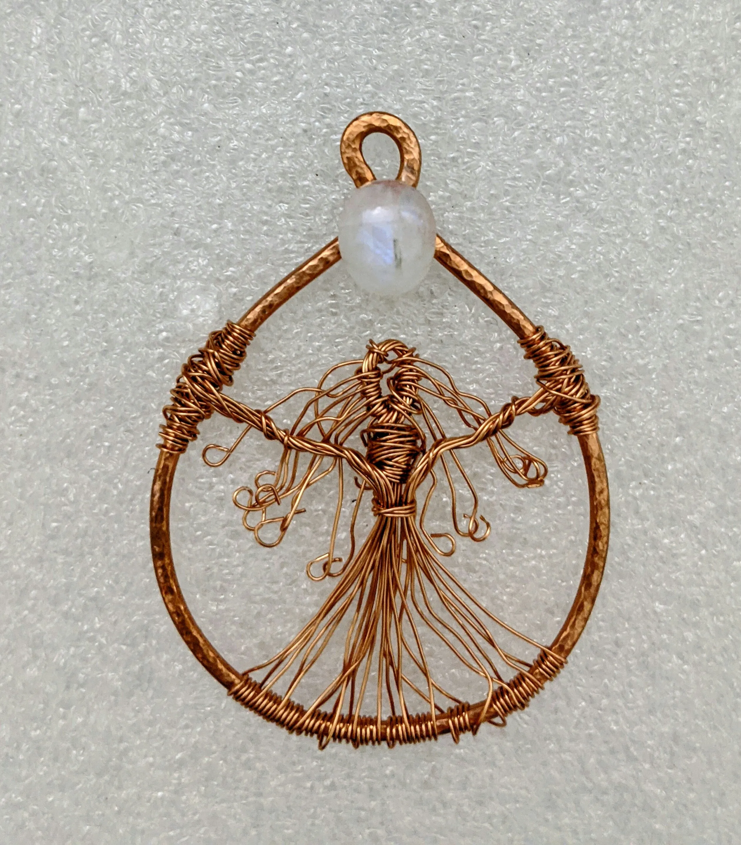 Under the Moon Goddess & Moonstone Pendant - Raven Stone