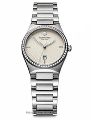 Victorinox Swiss Army Ladies Victoria  Diamond Bezel Watch  - Eggshell Dial