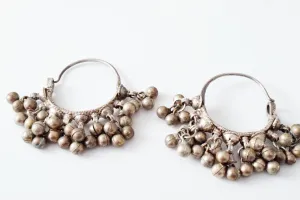 Vintage Silver Yemeni Bedouin Hoop Earrings