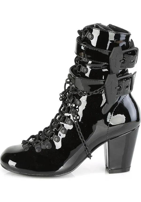 VIVIKA-128 [Black Patent] | BOOTS [PREORDER]