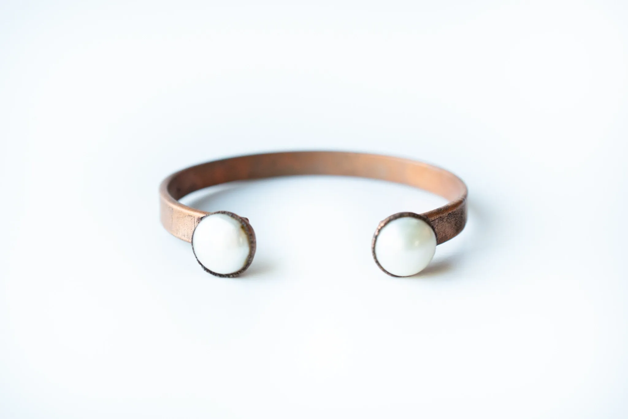 White Pearl Cuff Bracelet | Freshwater Pearl Bracelet