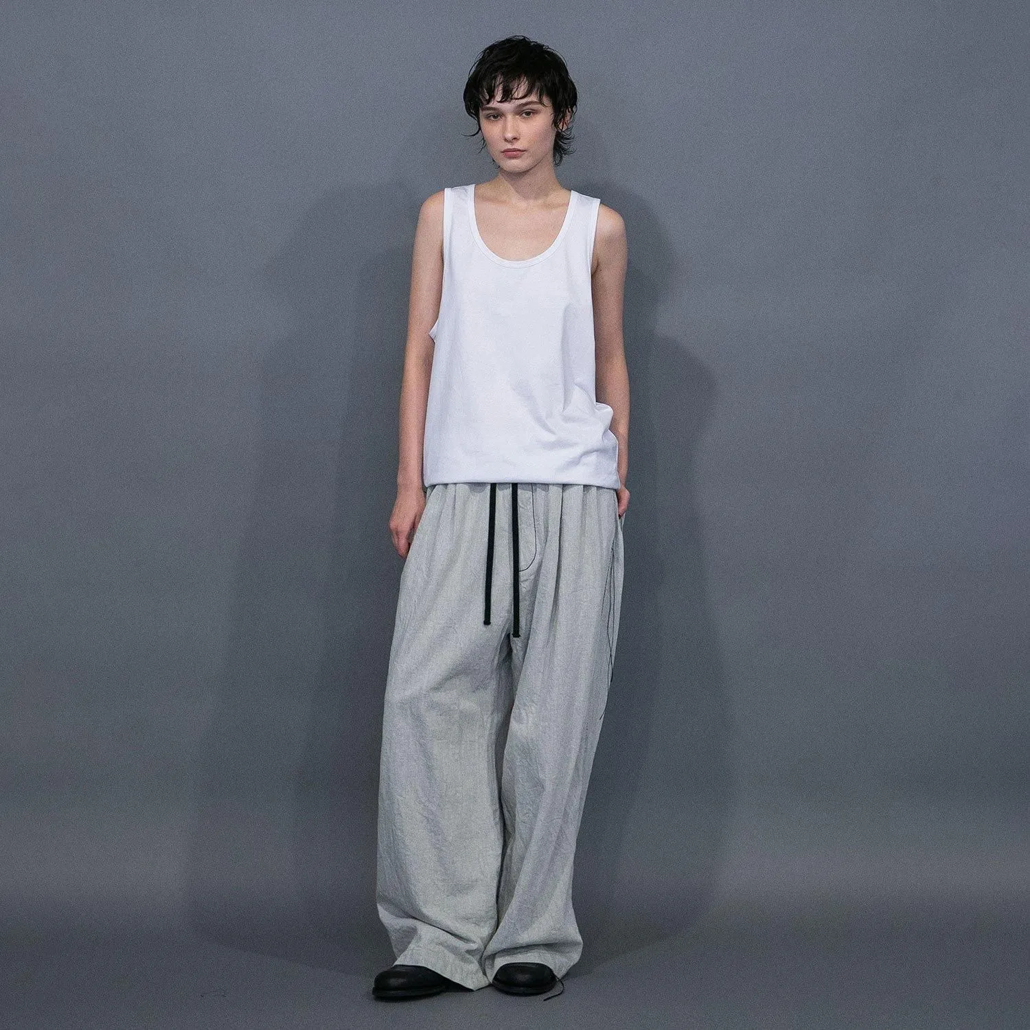 WM06-PT251062 0TH STITCH DENIM WIDE PANTS