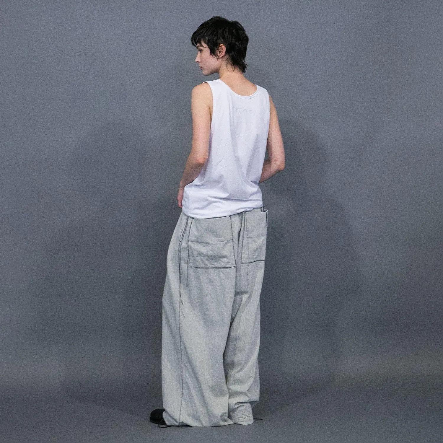 WM06-PT251062 0TH STITCH DENIM WIDE PANTS